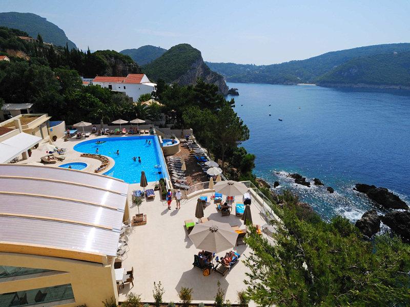 Akrotiri Beach Resort Hotel - Adult Friendly Paleokastritsa Exterior photo View of the resort